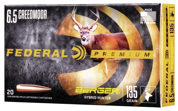 Picture of Federal Premium Berger Hybrid Hunter Rifle Ammo 6.5 Prc, Grain,  20 Round Box