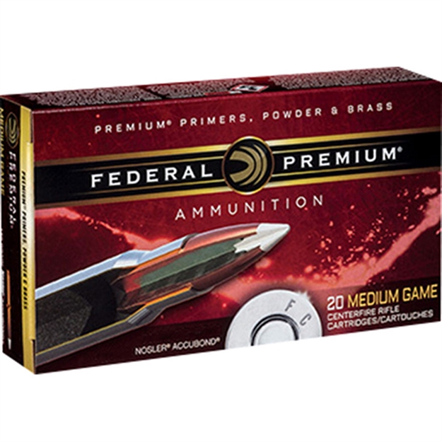 Picture of Federal Premium Vital-Shok Rifle Ammo 338 Lapua 300 Grain Nosler Accubond 20 Rnd Box