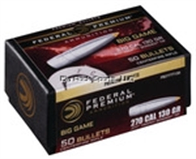 Picture of Federal Premium Bullets 130 Grain Trophy Bonded Tip CB 50  Box