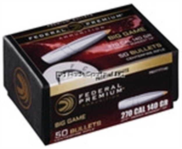 Picture of Federal Premium Bullets 140 Grain Trophy Bonded Tip CB 50  Box