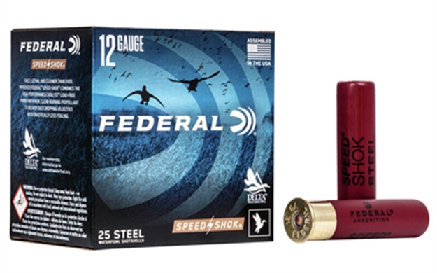 Picture of Federal Speed-Shok Waterfowl Shotshell 12 Ga, 3-1/2 In, No. 3, 1-3/8Oz, 4.94 Dr, 1550 Fps, 25 Rnd Per Box WF1333 029465023935