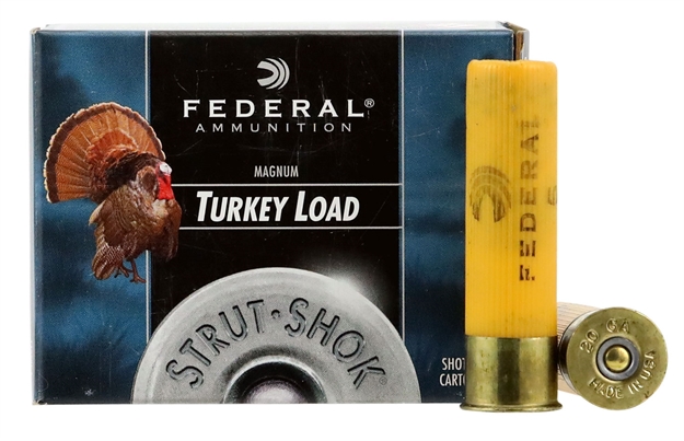 Picture of Federal Strut-Shok Turkey Shotshell 20 GA 3" 1 1/4 OZ 5 10 Rnd Per Box