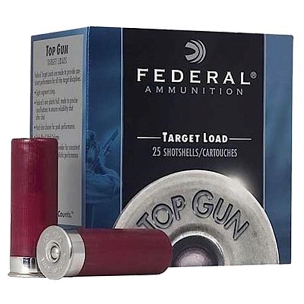 Picture of Federal Top Gun Extra Lite Target Shotshell 12 Ga, 2-3/4 In, No. 8, 7/8Oz, 2.71 Dr, 1200 Fps, 25 Rnd Per Box TG12EL 8 029465029814