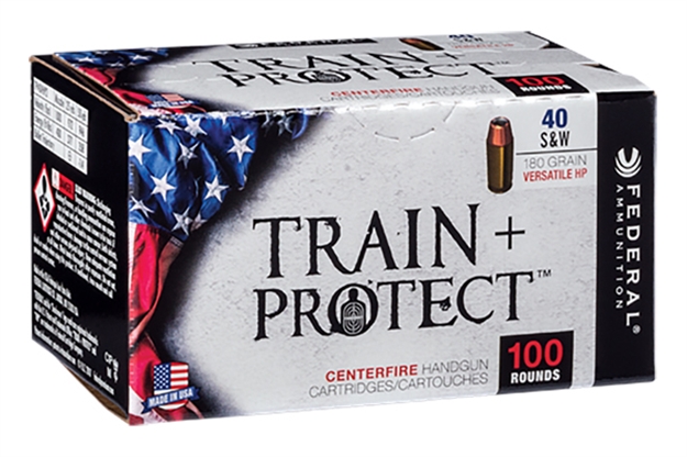Picture of Federal Train + Protect Pistol Ammo, 40 S&W 180 GR Vhp 100 CT