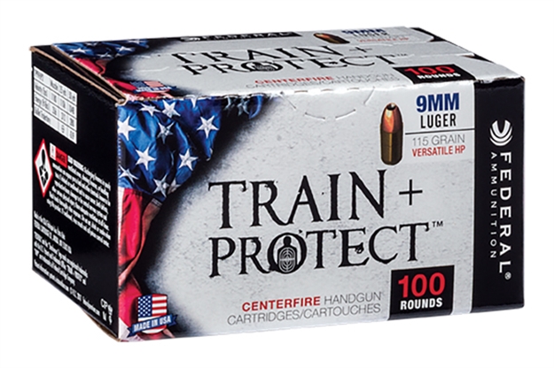 Picture of Federal Train + Protect Pistol Ammo, 9Mm 115 GR Vhp 100 CT