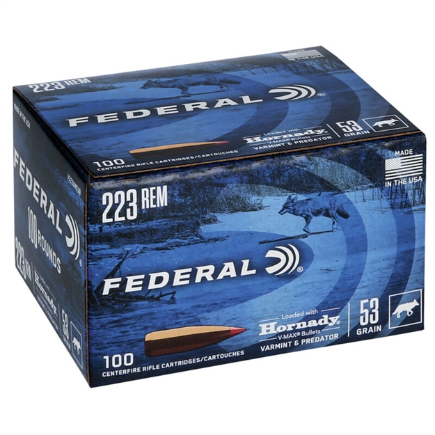 Picture of Federal Varmint And Predator 223 Rem 53 Grain 100 Count
