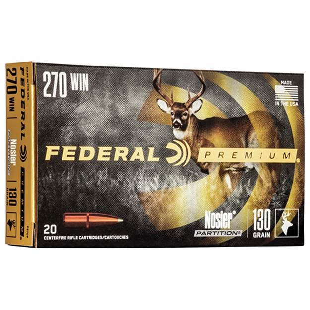 Picture of Federal Premium Vital-Shok Rifle Ammo 270 Win, Np, 130 Grains, 3060 Fps, 20, Boxed 029465097738