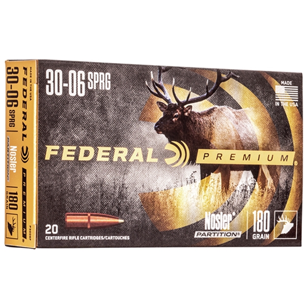Picture of Federal Premium Vital-Shok Rifle Ammo 30-06 Spr, Np, 180 Grains, 2700 Fps, 20, Boxed P3006F 029465084691