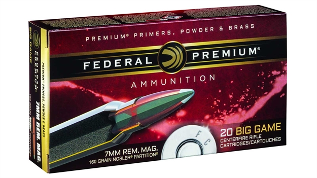 Picture of Federal Premium Vital-Shok Rifle Ammo 7Mm Rem Mag, Np, 160 Grains, 2950 Fps, 20, Boxed 029465084516