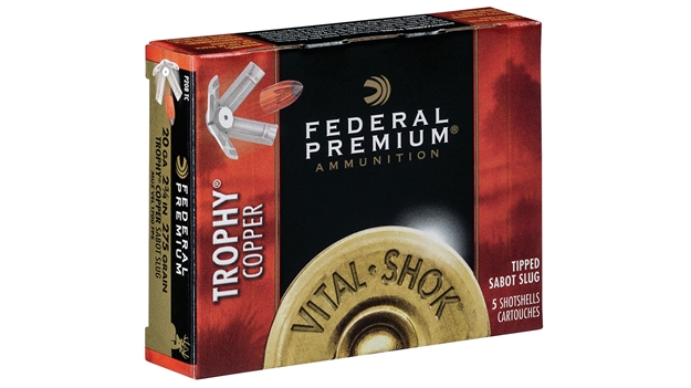 Picture of Federal Vital-Shok Trophy Sabot Slugs 20 Ga, 2-3/4 In, 5/8Oz, 1700 Fps, 5 Rnd Per Box 029465029258 -