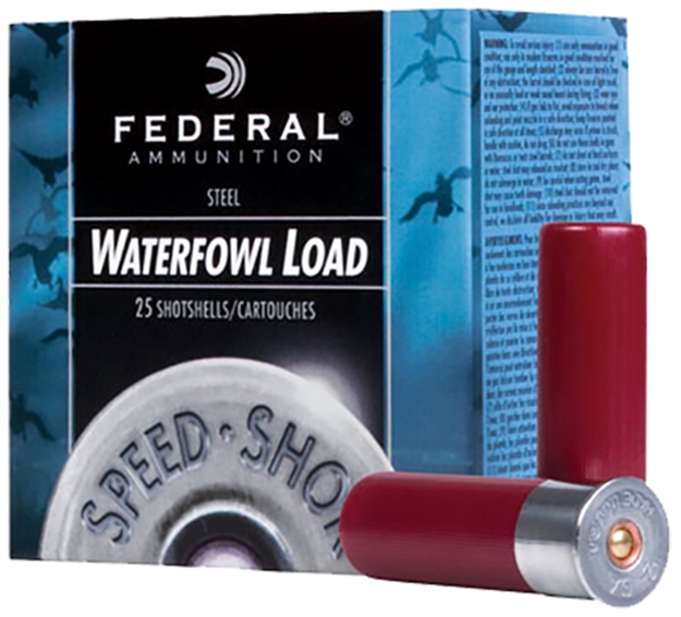 Picture of Federal Speed-Shok Waterfowl Shotshell 12 Ga, 3 In, No. Bb, 1-1/8Oz, 4.56 Dr, 1550 Fps, 25 Rnd Per Box WF143 BB 029465023874