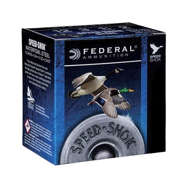 Picture of Federal Speed Shok Waterfowl Shotshell 12 GA 2 3/4" 1 1/8Oz 3 25 Rnd Per Box WF145 3 604544628142