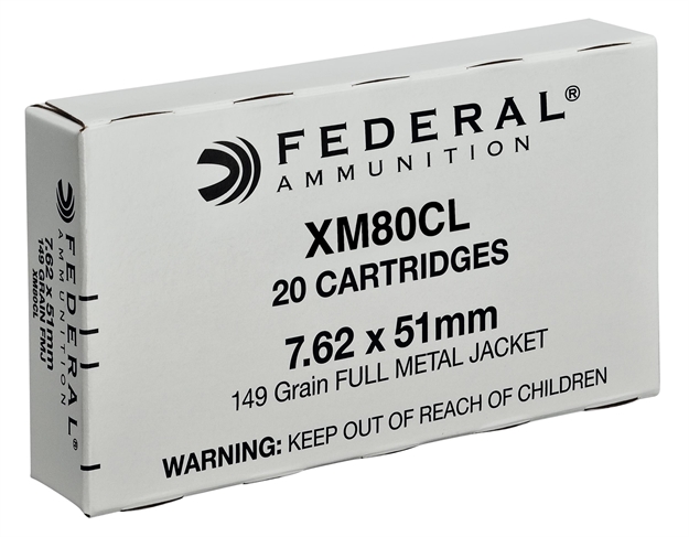 Picture of Federal Xm80cs Standard 308 Win/7.62 Nato Full Metal Jacket 149 GR 1000Case