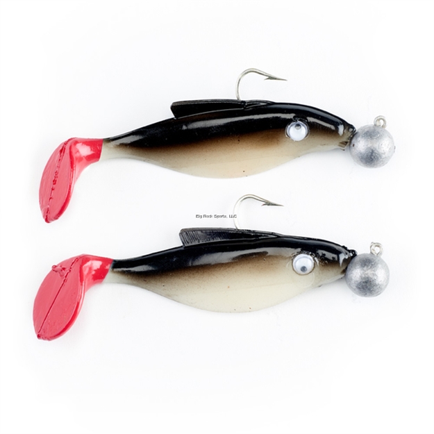 Picture of Felmlee Black/White Shad W/ Red Tail. 5" Pack OF 2