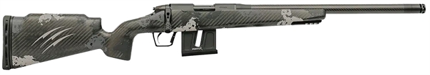 Picture of  Fierce Firearms Frr17hmr18bp Carbon Razor 17 Hmr 10+1 18" Black Cerakote C3 Carbon Fiber Threaded Barrel, Black Cerakote Drilled & Tapped Steel Receiver, LR Raised Negative Comb Phantom Camo Carbon FI
