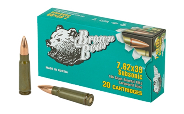 Picture of Fime Group Llc Asub762fmj Brown Bear  7.62X39mm 196 GR Full Metal Jacket (Fmj) 20 Bx/ 25 CS