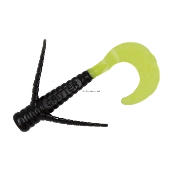 Picture of Fin Commander Curly Critter 6Pc Pack, Black/Chartreuse