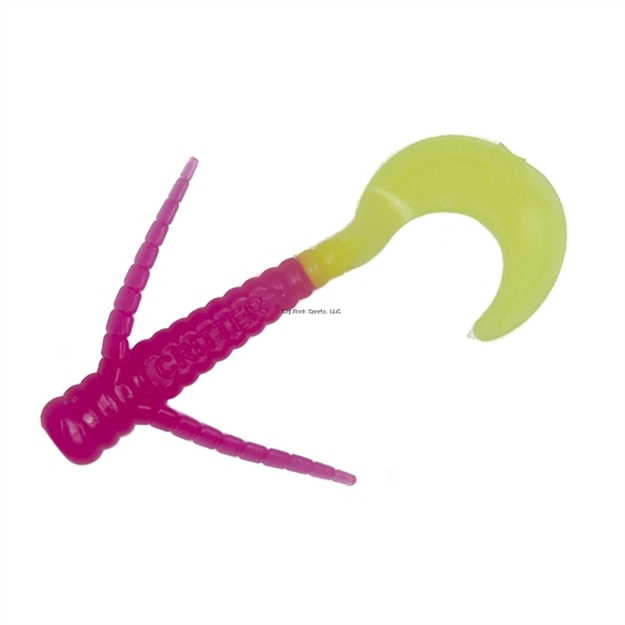 Picture of Fin Commander Curly Critter 6Pc Pack, Pink/Chartreuse