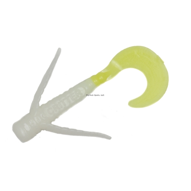 Picture of Fin Commander Curly Critter 6Pc Pack, White/Chartreuse