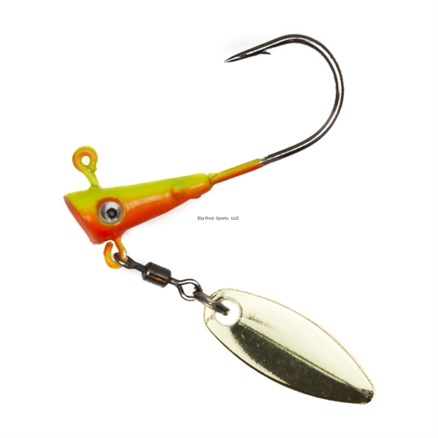Picture of Fin Commander Fin Spin Jig Head, 2Pc Pack, 1/16 Oz., Chartreuse/Orange