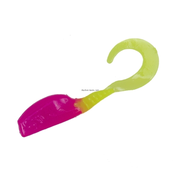 Picture of Fin Commander Slab Curly 12Pc Pack, Pink/Chartreuse