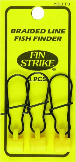 Picture of Fin Strike Braided Line Fish Finders Sinker Slide Yel W/Blk Duolock Snap 3Pk