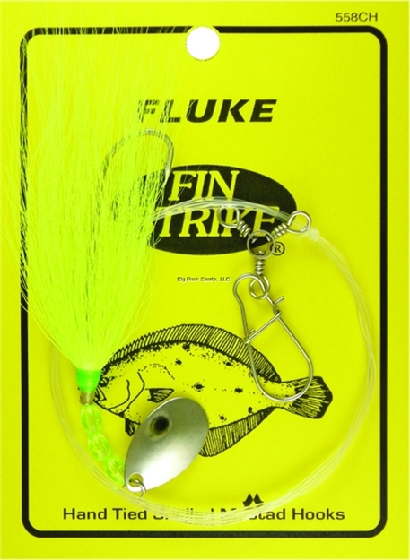 Picture of Fin Strike Fluke Rigs Beak Cht Bucktail Long Shank Spinner W/Sinker Snap