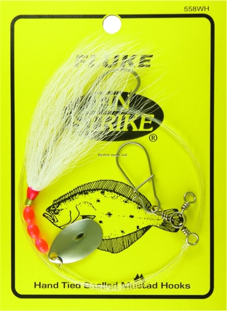 Picture of Fin Strike Fluke Rigs Beak Wht Bucktail Long Shank Spinner W/Sinker Snap