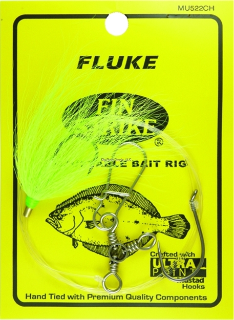 Picture of Fin Strike Fluke Rigs W/Ultra Point Adjustable Blk/Nic Octopus Beak W/Cht Bucktail Teaser