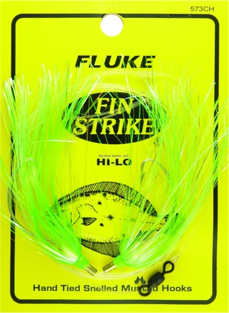 Picture of Fin Strike Fluke Rigs Wide Gap Cht 2Pk Two Mylar Flash Teasers, Swivel & Sinker Loop
