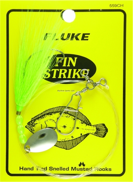 Picture of Fin Strike Fluke Rigs Wide Gap Cht Bucktail Spinner W/Sinker Snap