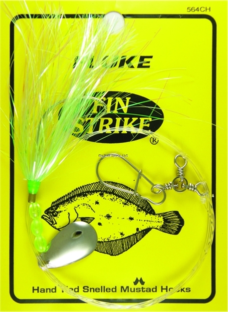 Picture of Fin Strike Fluke Rigs Wide Gap Cht Fin Flash Skirts Spinner W/Sinker Snap