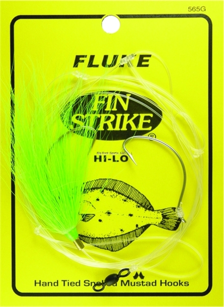 Picture of Fin Strike Fluke Rigs Wide Gap Grn Hi-Lo 1Pk W/Bucktail Teaser