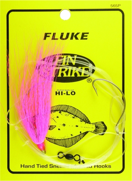 Picture of Fin Strike Fluke Rigs Wide Gap Pink Hi-Lo 1Pk W/Bucktail Teaser