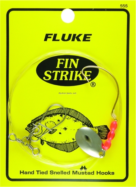 Picture of Fin Strike Fluke Rigs Wide Gap W/Red Beads,Spinner Blade & Sinker Snap