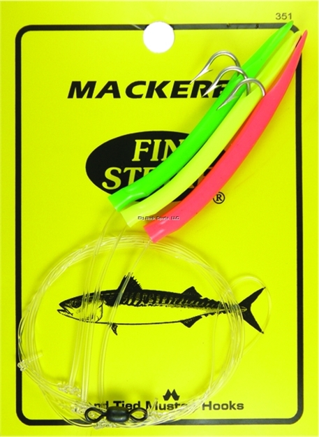 Picture of Fin Strike Mackerel Rigs Multi-Color Tubes Flo Red, Flo Grn, Flo Yel 3Pk