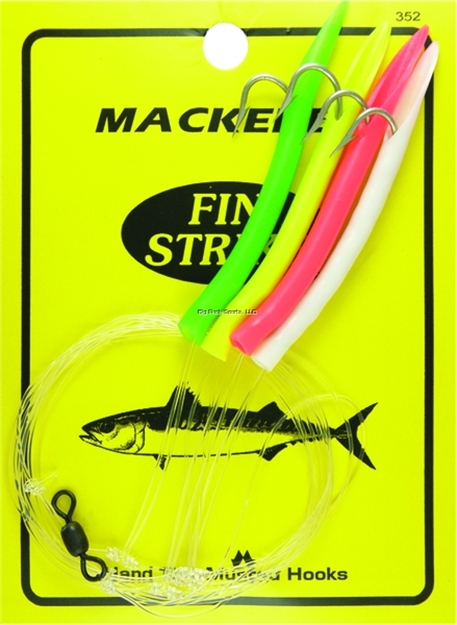 Picture of Fin Strike Mackerel Rigs Multi-Color Tubes Wht, Flo Red, Flo Grn, Flo Yel 4Pk