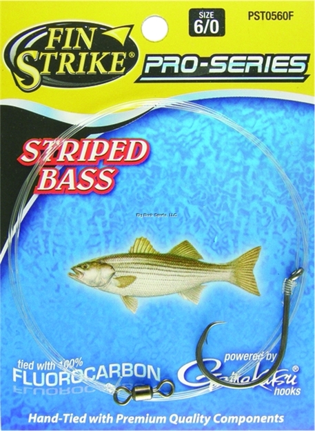 Picture of Fin Strike Pro Series Striped Bass Rig Octopus Cir HK & Fluoro Blk W/Spro Powerswivel Sz6/0