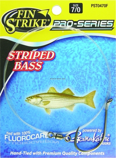 Picture of Fin Strike Pro Series Striped Bass Rig Octopus HK & Fluoro Blk W/Spro Powerswivel Sz7/0