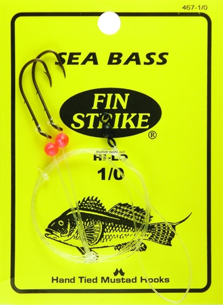 Picture of Fin Strike Sea Bass Rigs W/Red Beads Hi-Lo Brnz #1/0 2Pk Baitholder