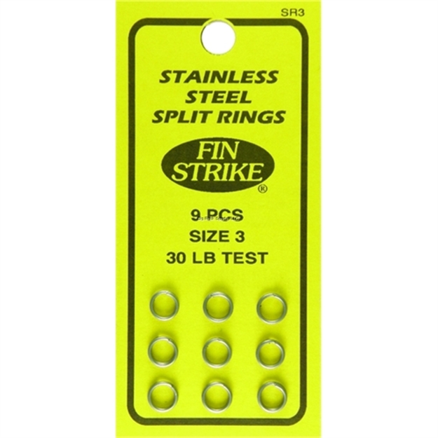 Picture of Fin Strike Split Rings Stainless Steel Sz3 25Lb Test 9Pc