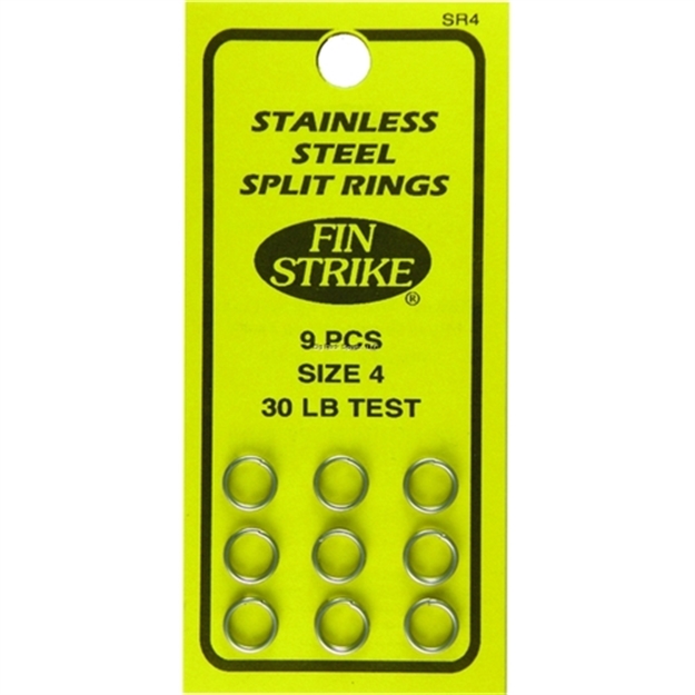 Picture of Fin Strike Split Rings Stainless Steel Sz4 30Lb Test 9Pc