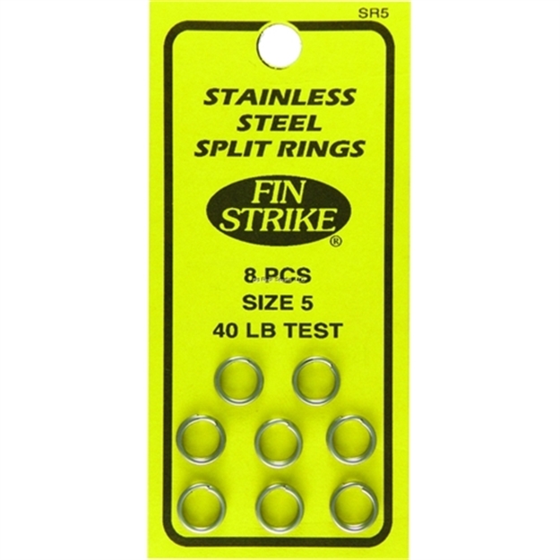 Picture of Fin Strike Split Rings Stainless Steel Sz5 40Lb Test 8Pc