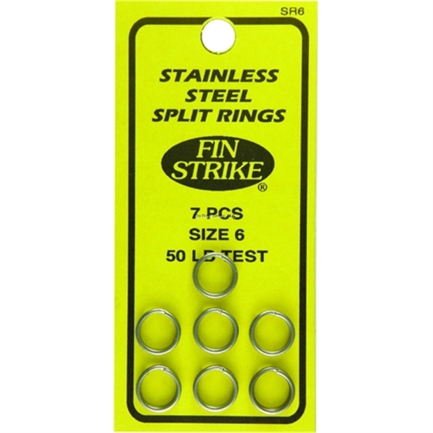 Picture of Fin Strike Split Rings Stainless Steel Sz6 50Lb Test 7Pc