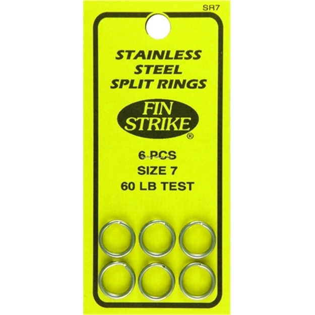 Picture of Fin Strike Split Rings Stainless Steel Sz7 60Lb Test 6Pc