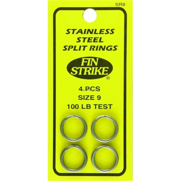 Picture of Fin Strike Split Rings Stainless Steel Sz9 100Lb Test 4Pc