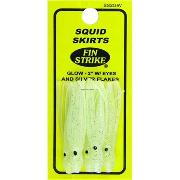 Picture of Fin Strike Squid Skirt, 2", Glow, 5/Pack