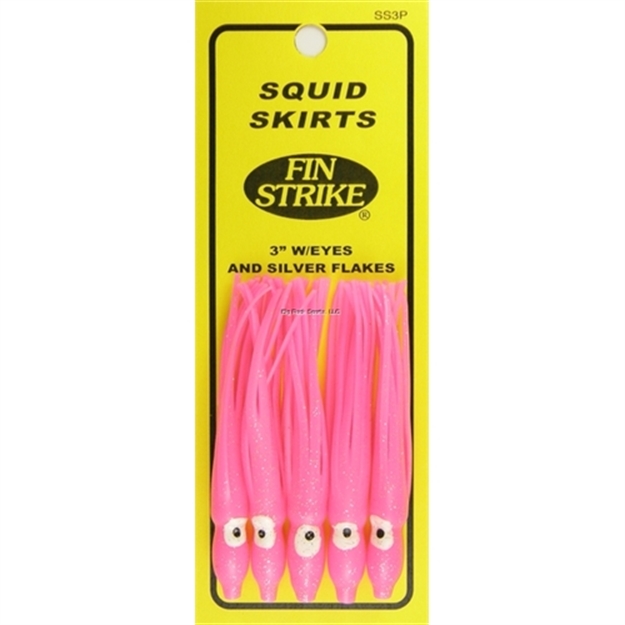 Picture of Fin Strike Squid Skirt, 3", Pink, 5/Pack