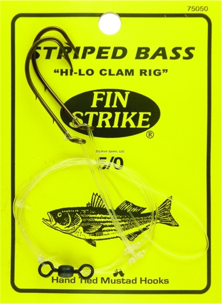 Picture of Fin Strike Striped Bass Rigs Baitholder Brnz SZ 5/0 2Pk Hi-Lo Clam Rig