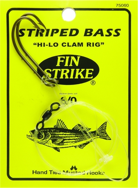 Picture of Fin Strike Striped Bass Rigs Baitholder Brnz SZ 6/0 2Pk Hi-Lo Clam Rig